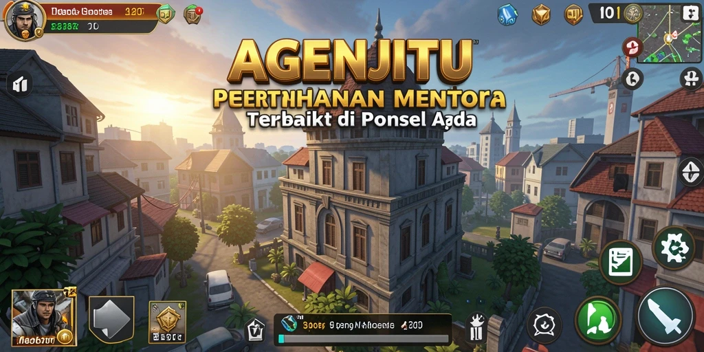 Tangkapan layar AGENJITU menampilkan strategi Tower Defense yang menegangkan.
