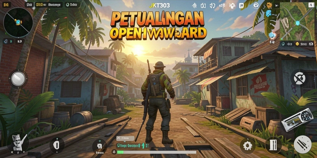 Screenshot gameplay Open World JKT303 yang menampilkan eksplorasi mendalam.