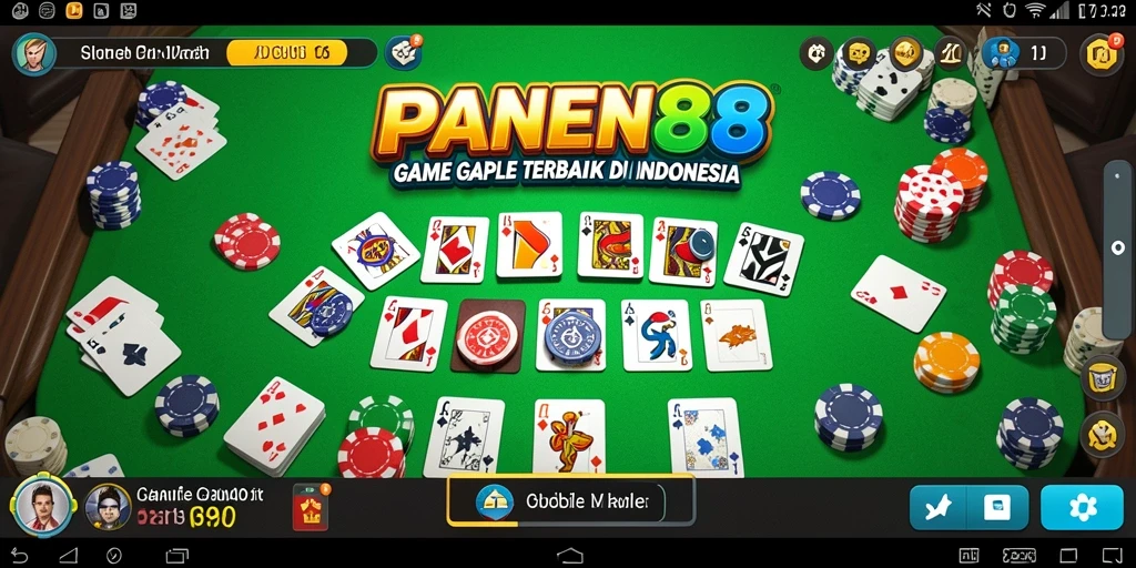 Tampilan gameplay Gaple yang menyenangkan dan interaktif di PANEN88.