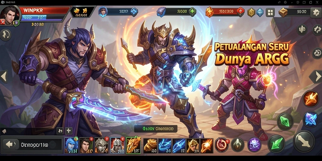 Tampilan gameplay menegangkan dalam petualangan ARPG WINPKR.